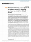 Research paper thumbnail of Association mining based approach to analyze COVID-19 response and case growth in the United States