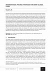 Research paper thumbnail of International Pricing Strategies for Born-Global Firms