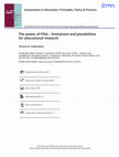 Research paper thumbnail of The power of PISA – limitations and possibilities for educational research