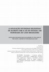 Research paper thumbnail of A Aplicação De Regras Religiosas De Acordo Com a Lei Do Estado: Um Panorama Do Caso Brasileiro