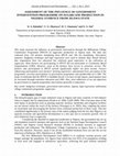 Research paper thumbnail of Assessment of the Influence of Government Intervention Programme on Sugarcane Production in Nigeria: Evidence from Jigawa State