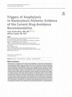 Research paper thumbnail of Triggers of Anaphylaxis in Mastocytosis Patients: Evidence of the Current Drug-Avoidance Recommendation