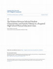 Research paper thumbnail of The Relationship between Selected Student Characteristics and Activity Patterns in a Required High School Physical Education Class