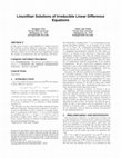 Research paper thumbnail of Liouvillian solutions of irreducible linear difference equations