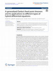 Research paper thumbnail of A generalized Darbo’s fixed point theorem and its applications to different types of hybrid differential equations