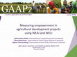 Research paper thumbnail of Measuring empowerment in agricultural development projects using WEAI and WELI