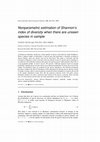 Research paper thumbnail of Nonparametric estimation of Shannon’s index of diversity when there are unseen species in sample