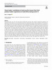 Research paper thumbnail of Street traders’ contribution to food security: lessons from fresh produce traders’ experiences in South Africa during Covid-19