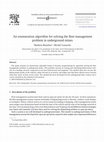 Research paper thumbnail of An enumeration algorithm for solving the fleet management problem in underground mines