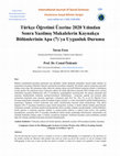 Research paper thumbnail of Türkçe Öğretimi Üzerine 2020 Yılından Sonra Yazılmış Makalelerin Kaynakça Bölümlerinin Apa (7)´ya Uygunluk Durumu.