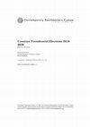 Research paper thumbnail of Croatian Presidential Elections 2019-2020: The Anti-Corruption Myth