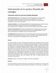 Research paper thumbnail of Intervención en lo social y filosofía del contagio