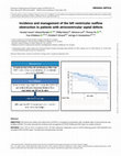 Research paper thumbnail of Incidence and management of the left ventricular outflow obstruction in patients with atrioventricular septal defects