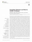 Research paper thumbnail of Unrealistic Optimism and Risk for COVID-19 Disease