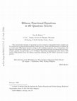 Research paper thumbnail of Bilinear Functional Equations in 2D Quantum Gravity