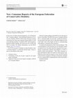 Research paper thumbnail of New: Consensus Reports of the European Federation of Conservative Dentistry