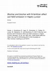 Research paper thumbnail of Biochar and biochar with N-fertilizer affect soil N2O emission in Haplic Luvisol