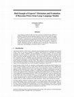 Research paper thumbnail of Had Enough of Experts? Elicitation and Evaluation of Bayesian Priors from Large Language Models