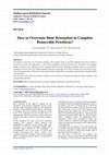 Research paper thumbnail of How to Overcome Bone Resorption in Complete Removable Prosthesis?