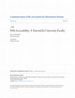 Research paper thumbnail of Web Accessibility: A Tutorial for University Faculty