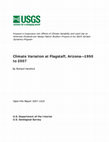 Research paper thumbnail of Climate variation at Flagstaff, Arizona - 1950 to 2007