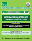 Research paper thumbnail of Proceedings of the 36th FAMAN Conference 7th – 10th October, 2024, LASUSTECH Iko