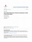 Research paper thumbnail of Socio-Cultural Determinants of Women's Homelessness: A Study Socio-Cultural Determinants of Women's Homelessness: A Study of Dar-ul-Aman, Multan of Dar-ul-Aman, Multan