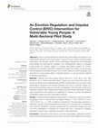 Research paper thumbnail of An Emotion Regulation and Impulse Control (ERIC) Intervention for Vulnerable Young People: A Multi-Sectoral Pilot Study