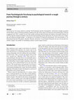 Research paper thumbnail of From Psychologische Forschung to psychological research: a rough journey through a century