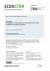 Research paper thumbnail of Strategies of cooperation and punishment among students and clerical workers