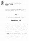 Research paper thumbnail of JUZGADO CENTRAL DE INSTRUCCIÓN Nº 5