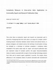 Research paper thumbnail of Complexity Measure in time-series data: Application to Commodity Export and Research Publication Data