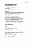 Research paper thumbnail of Christian Mysticism - Syllabus