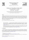 Research paper thumbnail of Getting over “the problem of other minds”: Communication in context