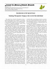 Research paper thumbnail of Introduction to the Special issue: Studying Therapeutic Change at the Level of the Individual