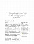 Research paper thumbnail of La epopeya oral de Ngombi Nliga Ngwan: entre literariedad y pragmática