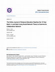 Research paper thumbnail of The Online Journal of Distance Education Reaches the 10-Year Mark: A Look Back Using Social Network Theory to Examine its Collaboration Network