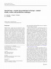 Research paper thumbnail of Special issue—organic pig production in Europe—animal health, welfare and production challenges