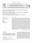 Research paper thumbnail of Genetic and environmental effects on piglet survival and maternal behaviour of the farrowing sow