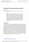 Research paper thumbnail of Changes in the start-ups business models