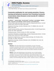 Research paper thumbnail of Community mobilization for rural suicide prevention: Process, learning and behavioral outcomes from Promoting Community Conversations About Research to End Suicide (PC CARES) in Northwest Alaska