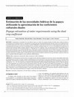 Research paper thumbnail of Estimación de las necesidades hídricas de la papaya utilizando la aproximación de los coeficientes culturales duales Papaya estimation of water requirements using the dual crop coefficient