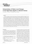 Research paper thumbnail of Interpretation of Water Level Changes in the High Plains Aquifer in Western Kansas