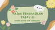 Research paper thumbnail of Pajak Penghasilan Pasal 25