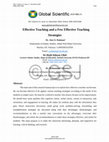 Research paper thumbnail of Effective Teaching and a Few Effective Teaching Strategies