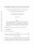 Research paper thumbnail of Intermediate Domains for Scalar Conservation Laws