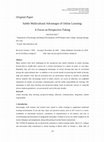 Research paper thumbnail of Subtle Multicultural Advantages of Online Learning: A Focus on Perspective-Taking