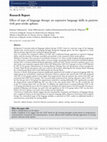 Research paper thumbnail of Effect of type of language therapy on expressive language skills in patients with post‐stroke aphasia