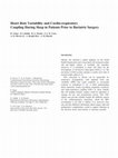 Research paper thumbnail of Heart Rate Variability and Cardio-respiratory Coupling During Sleep in Patients Prior to Bariatric Surgery