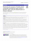 Research paper thumbnail of Monitoring the progress of health-related sustainable development goals (SDGs) in Brazilian states using the Global Burden of Disease indicators